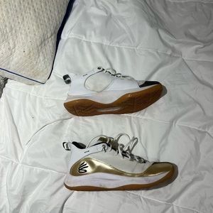 Under Armour Men's Steph Curry 3Z5 White Gold Basketball Shoes Sneakers Trainers